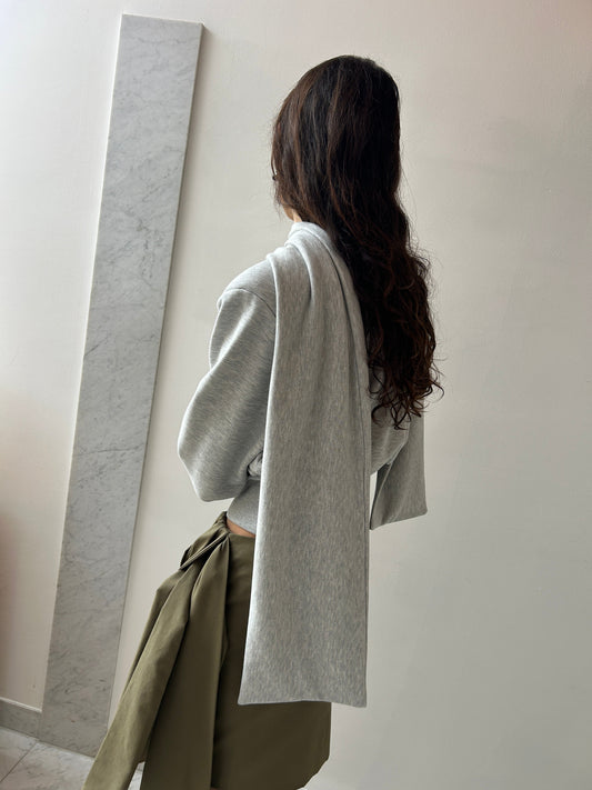 Lia Sweatshirt, Grey Melange Fidan Novruzova