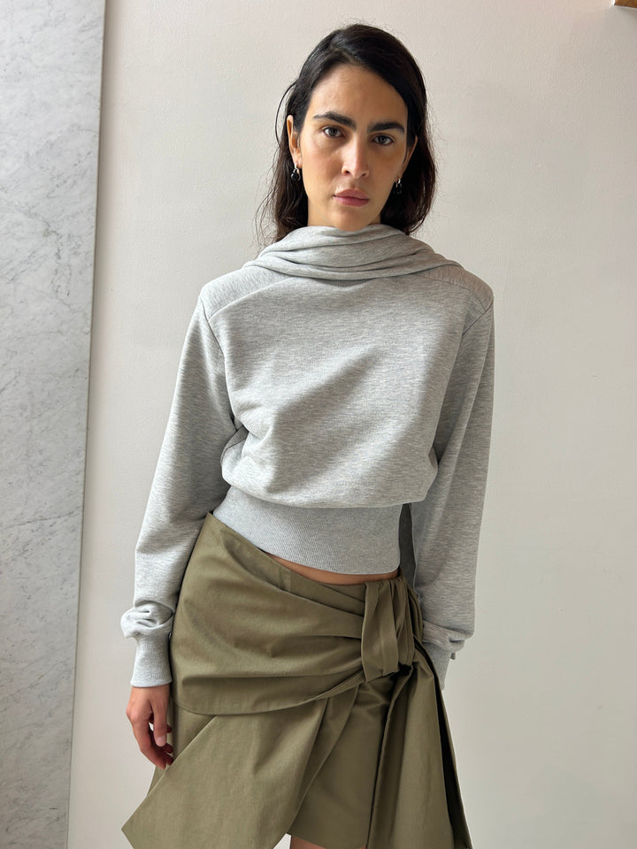 Lia Sweatshirt, Grey Melange Fidan Novruzova