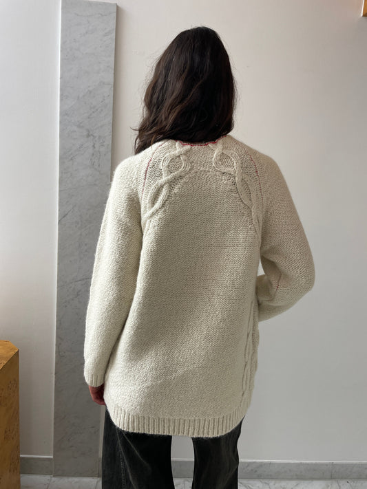 Fisherman's Sweater, Egret ECKHAUS LATTA