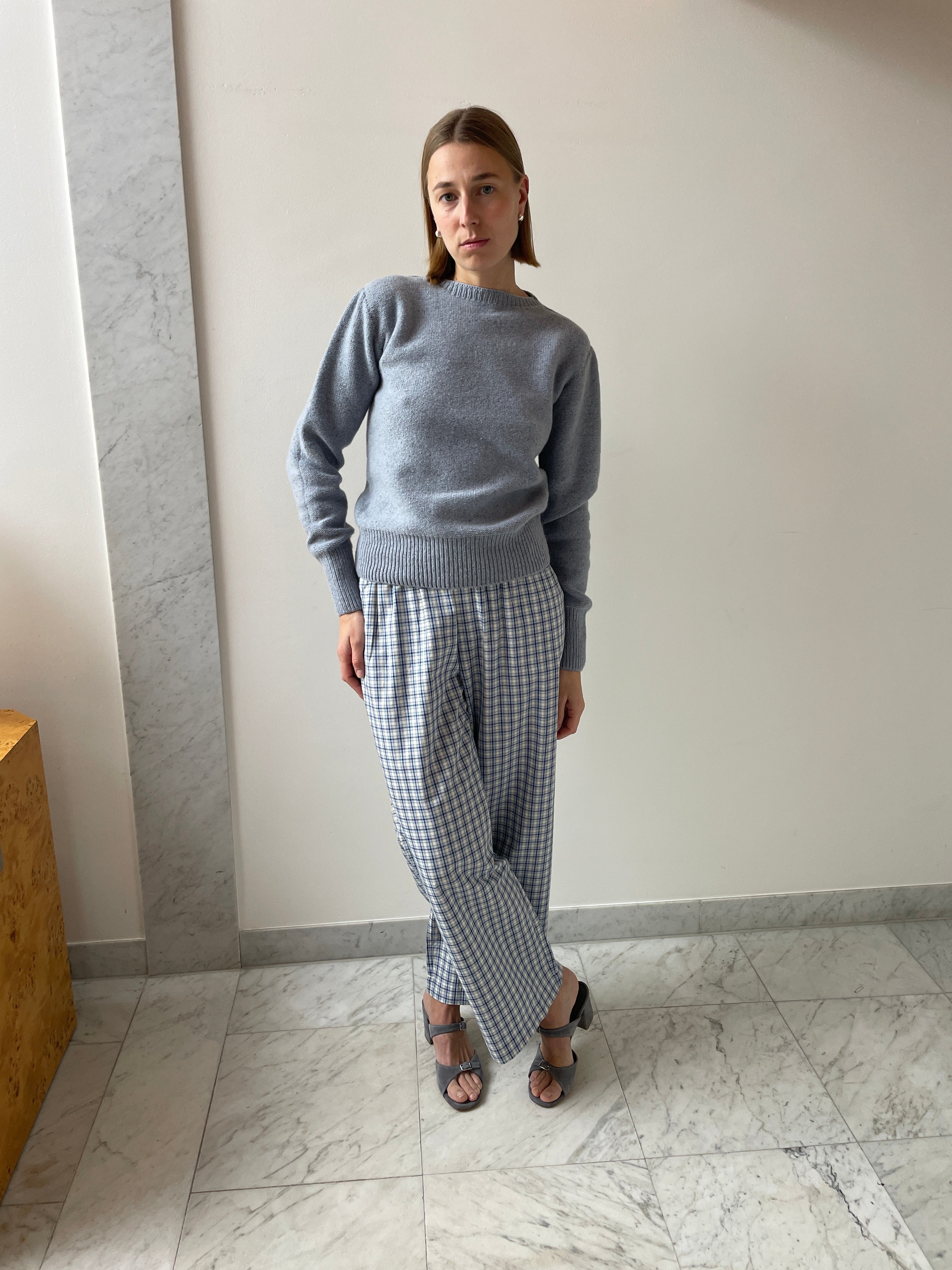 Claude Pants, Blue Check - Carmen Amsterdam