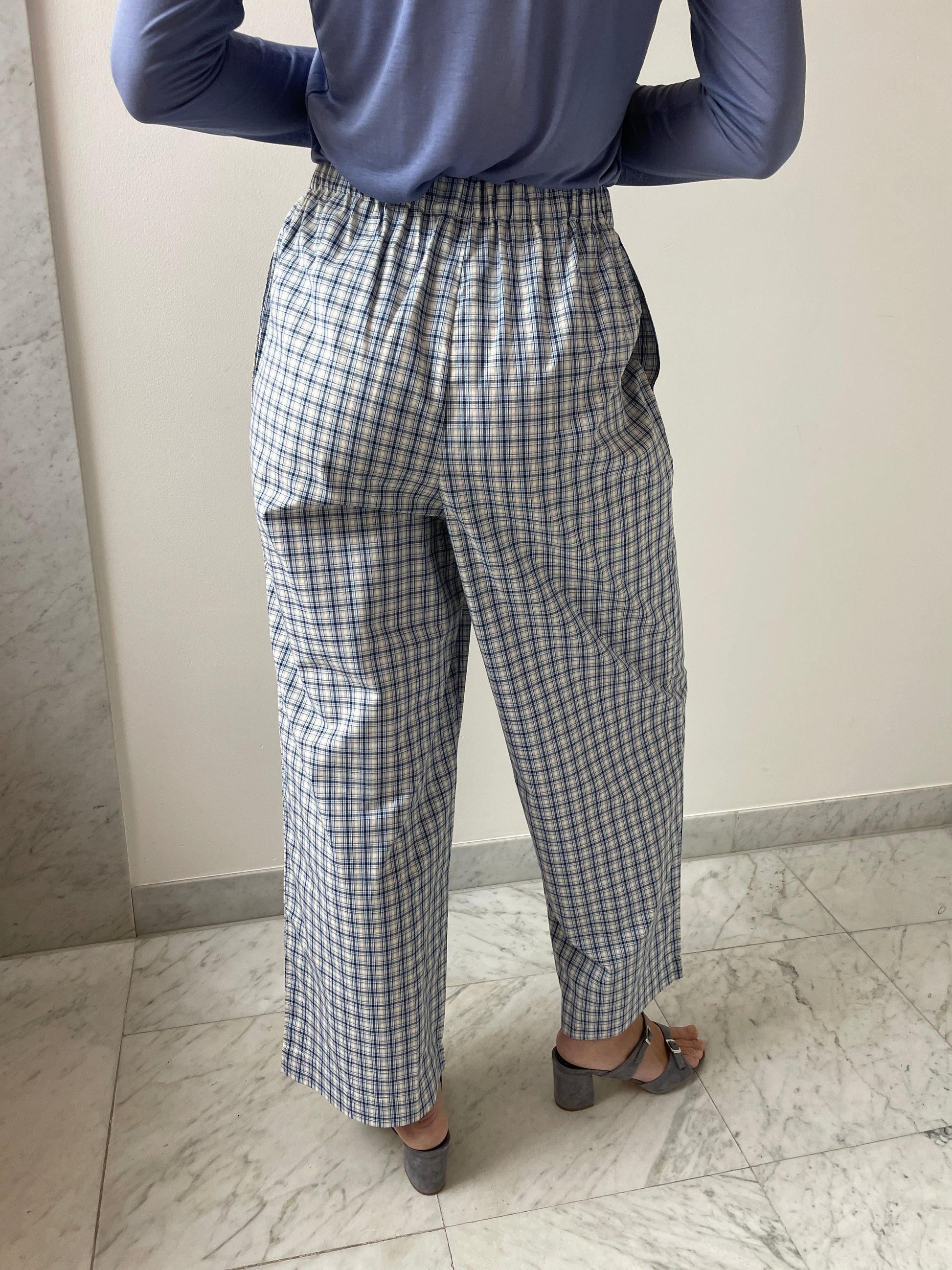 Claude Pants, Blue Check BASERANGE