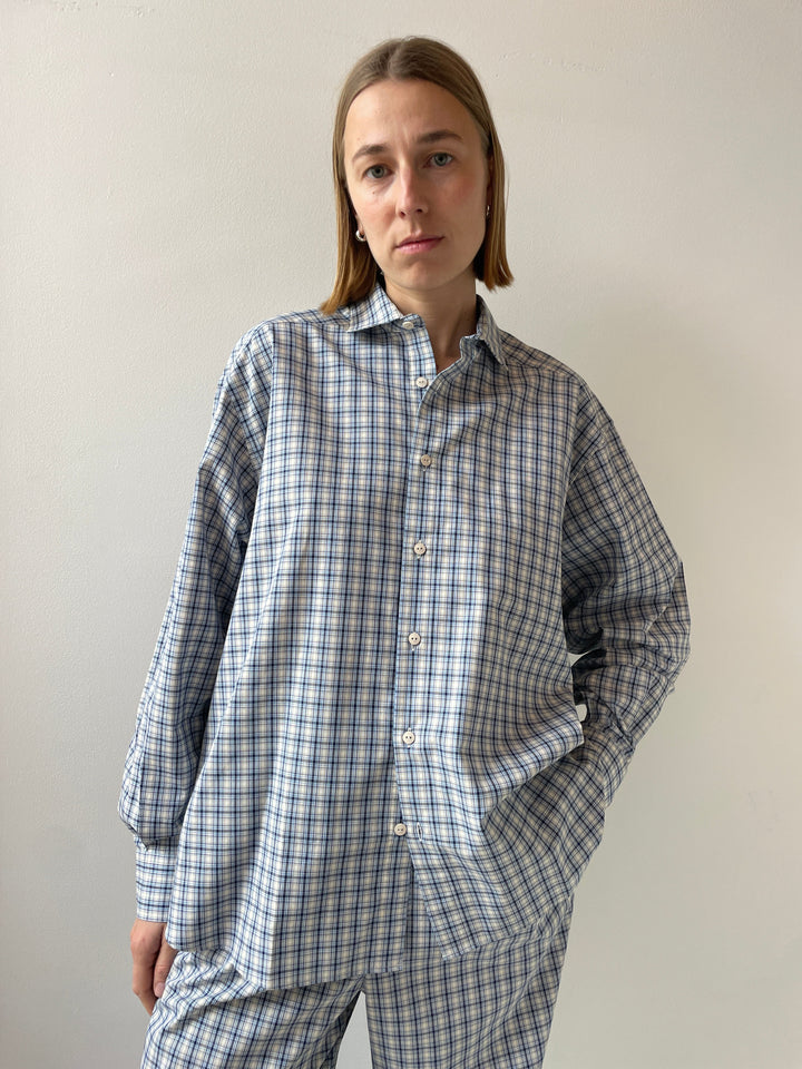Claude Shirt, Blue Check BASERANGE