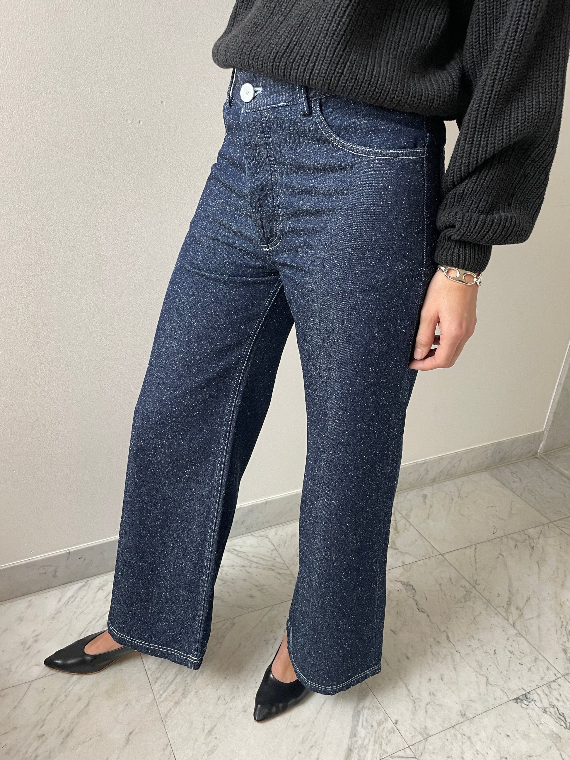 Tajo Wide Pants, Indigo Blue Wash BASERANGE