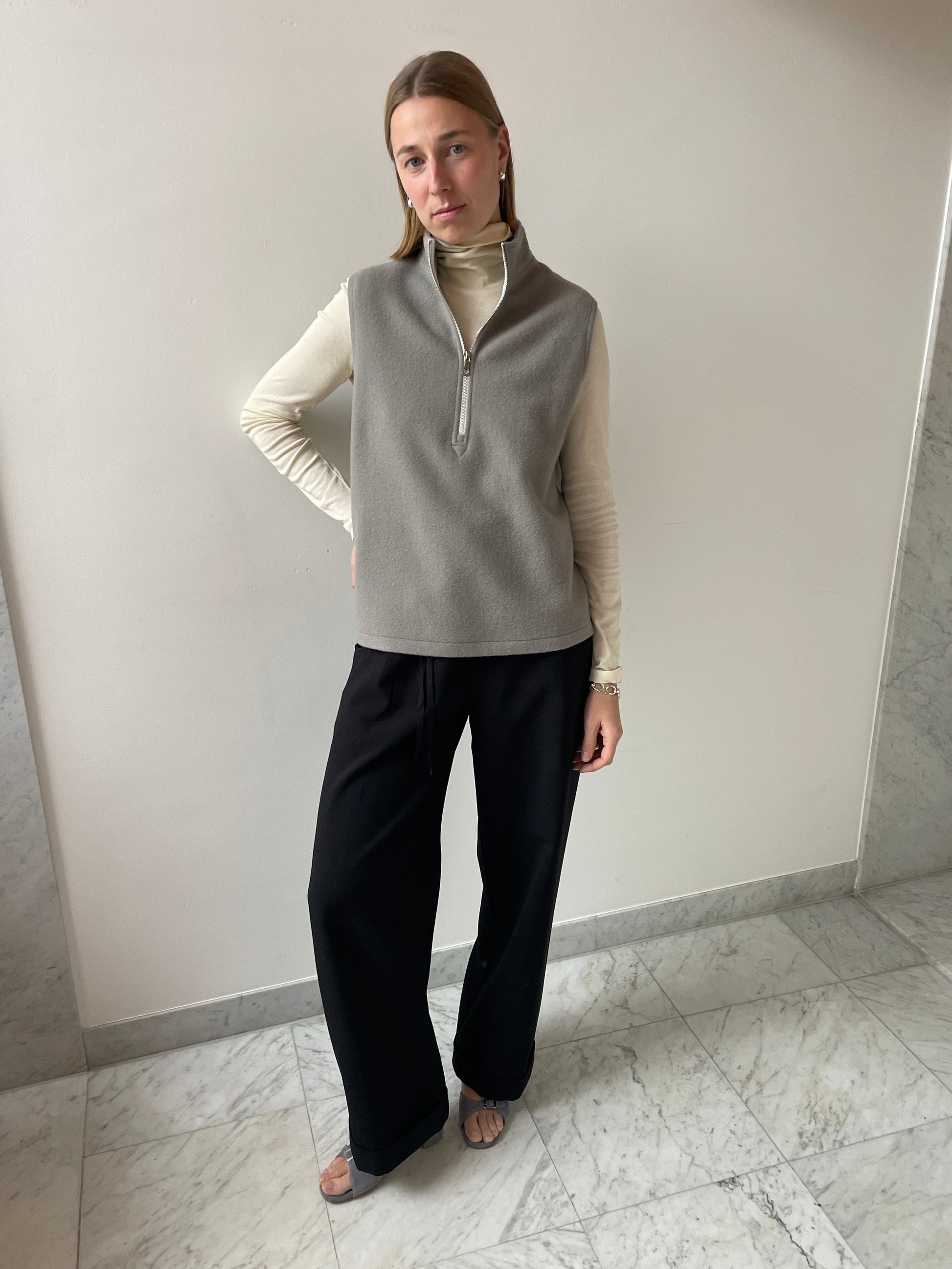 Polar Fleece Gilet, Fog RIER