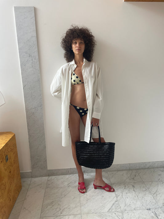 Drip Top, Polka Cream/Black NU SWIM