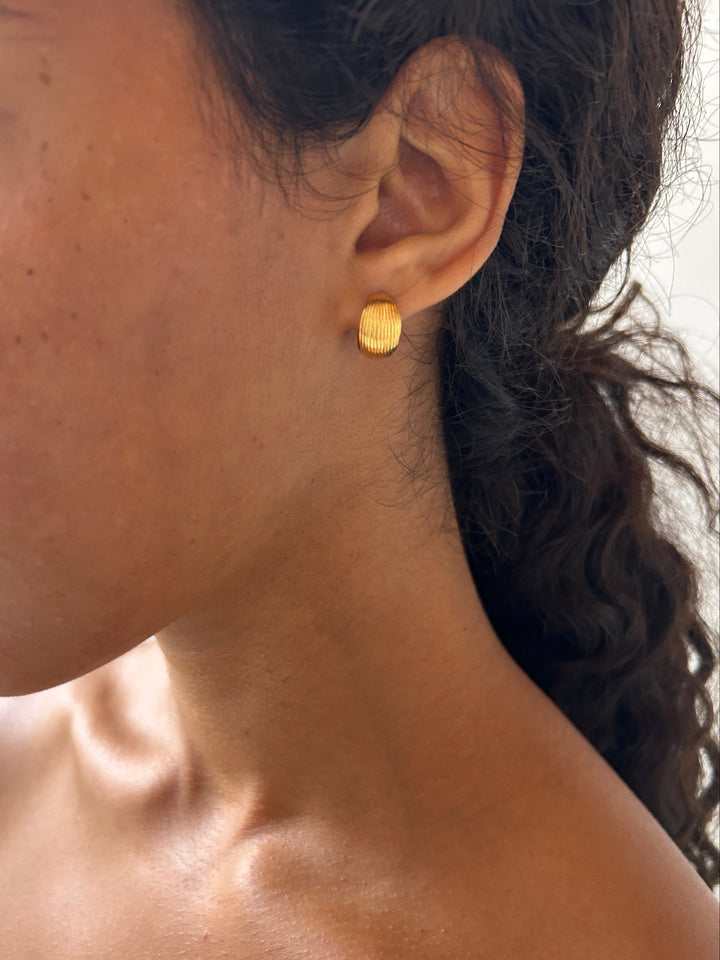 Reversible Hinged Hoops, Gold Vermeil SOPHIE BUHAI