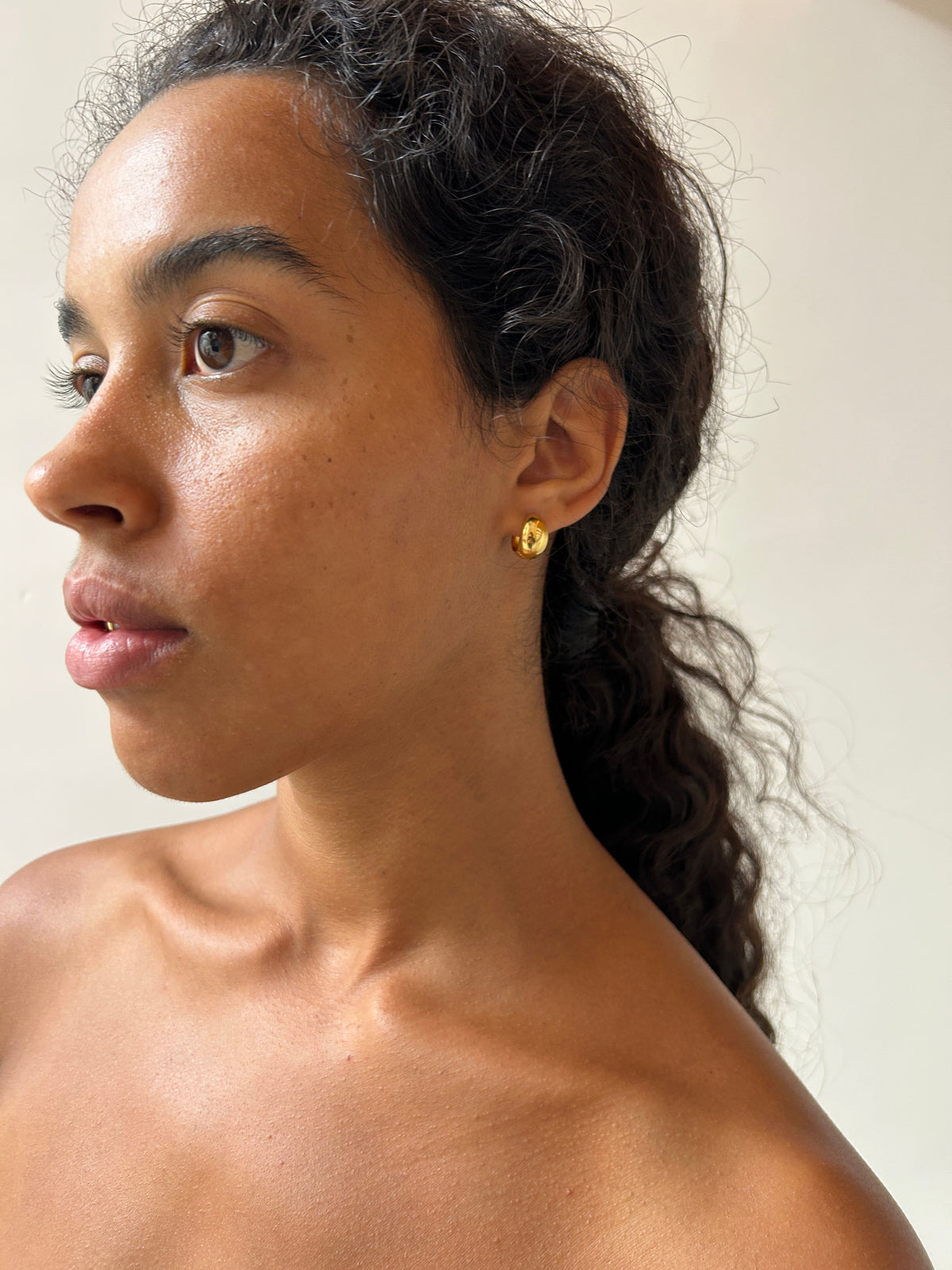 Reversible Hinged Hoops, Gold Vermeil SOPHIE BUHAI
