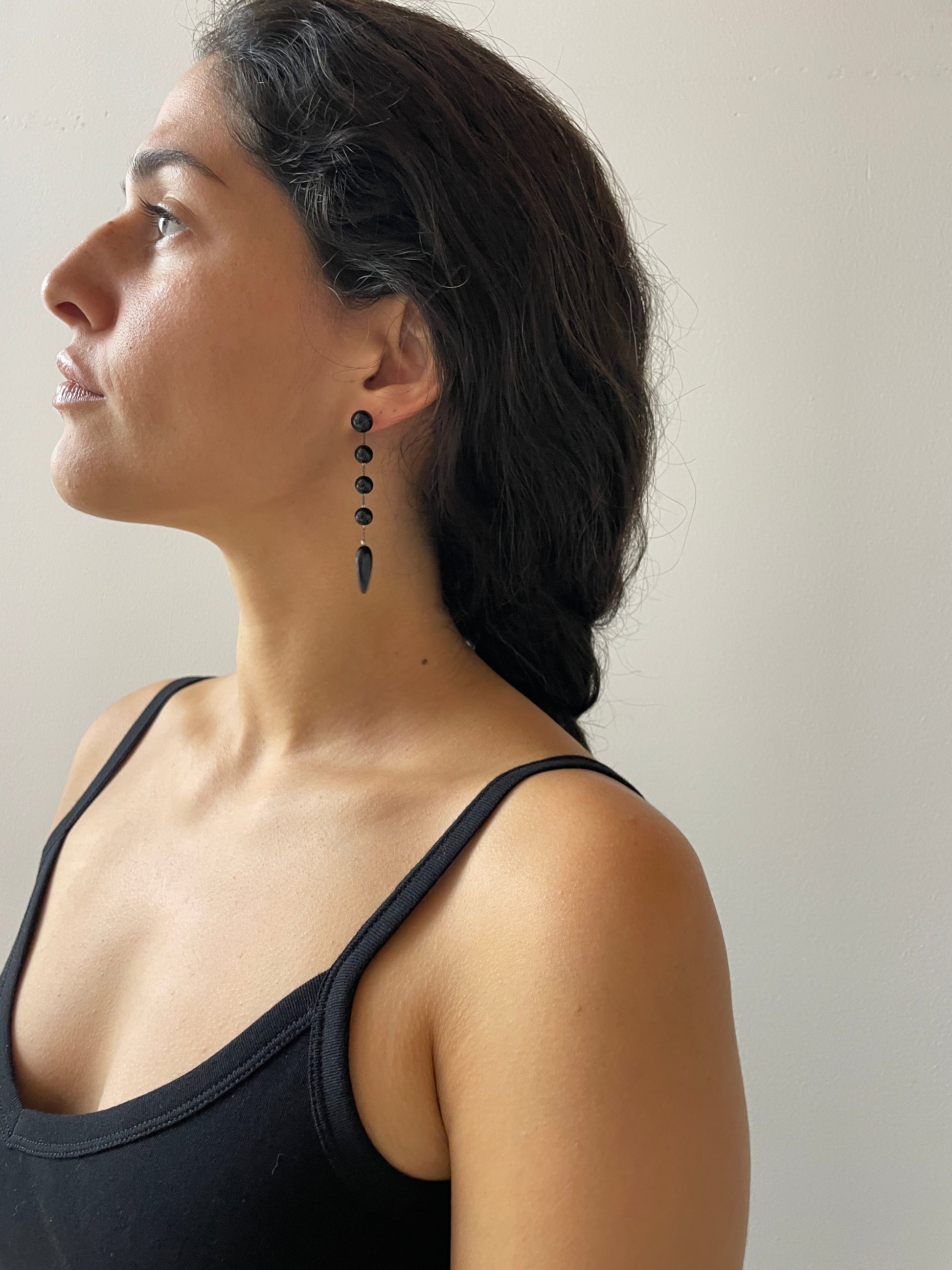 Small Phoenician Earrings, Onyx SOPHIE BUHAI