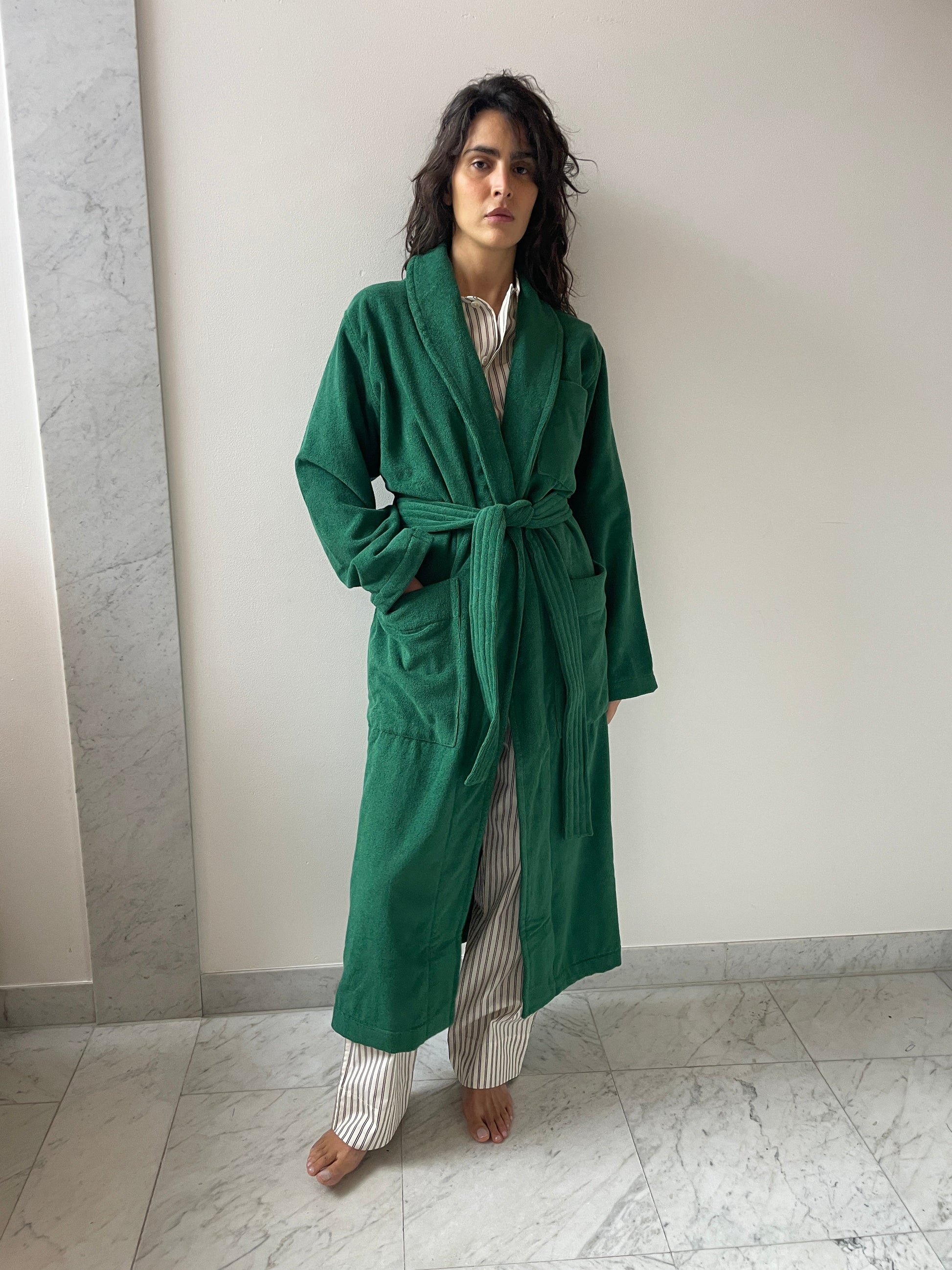 Classic Bathrobe, Teal Green TEKLA