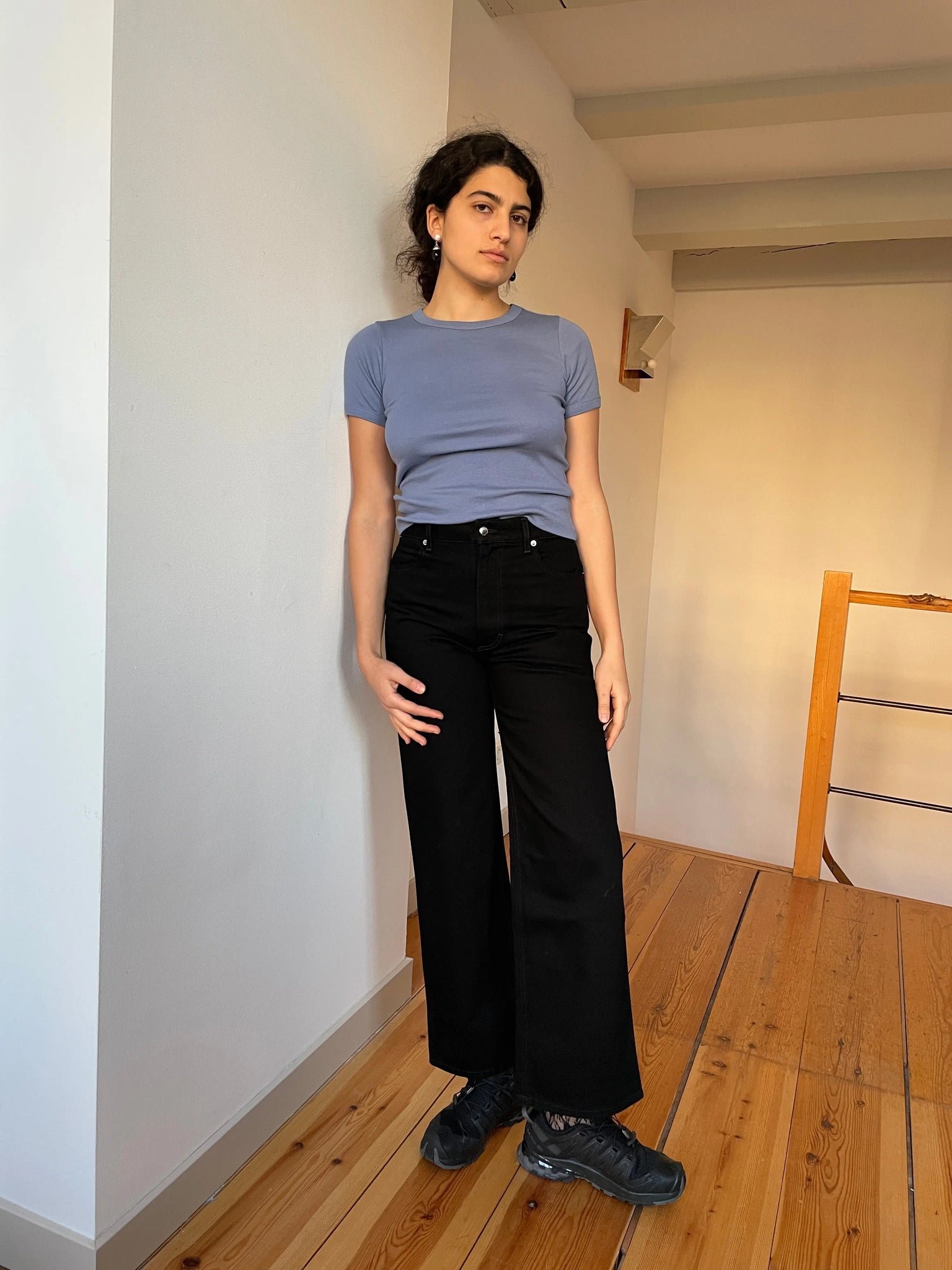 Wide Leg Jeans Almost Black ‐ ECKHAUS LATTA