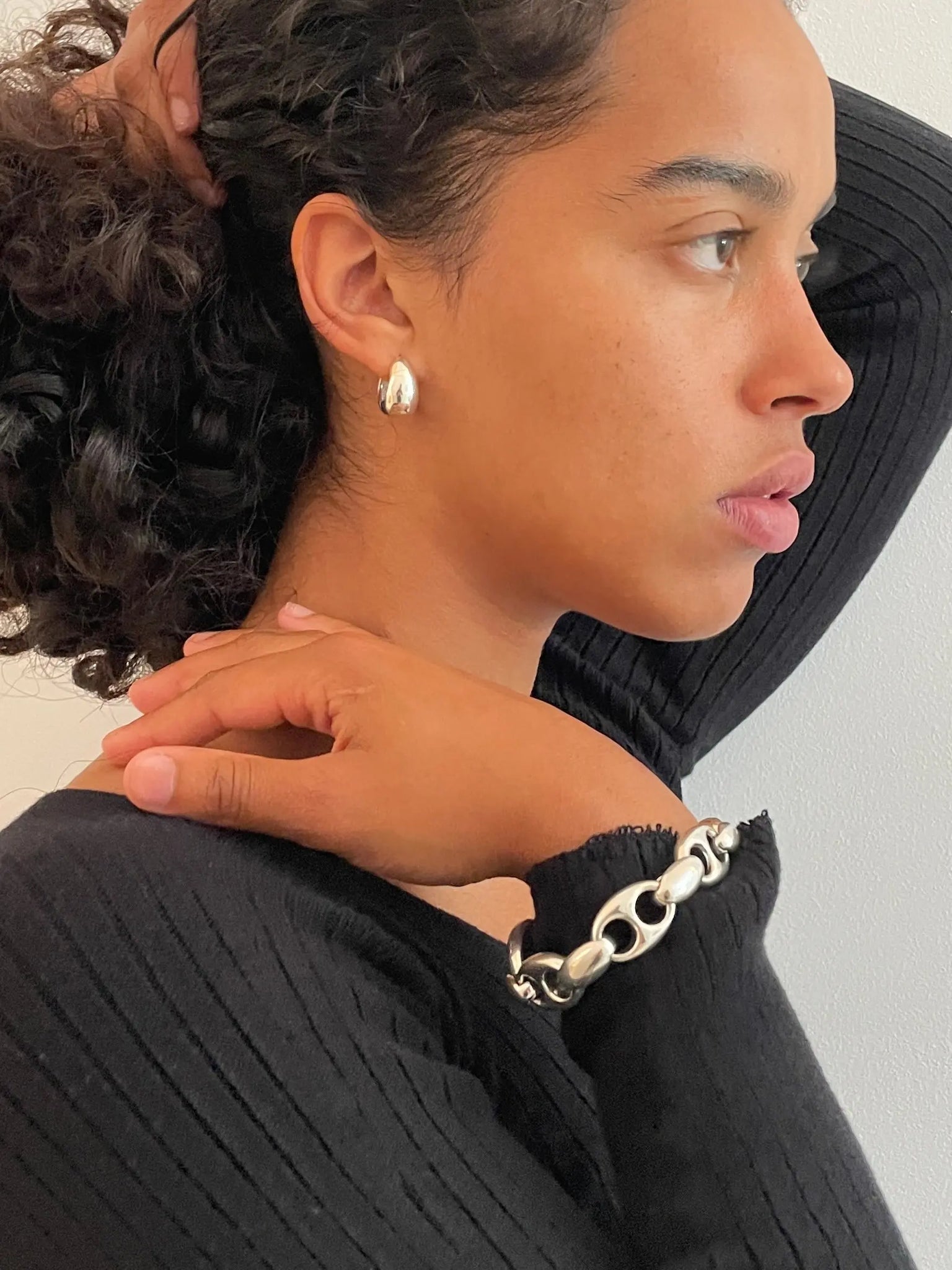 Hinged Hoop, Sterling Silver SOPHIE BUHAI