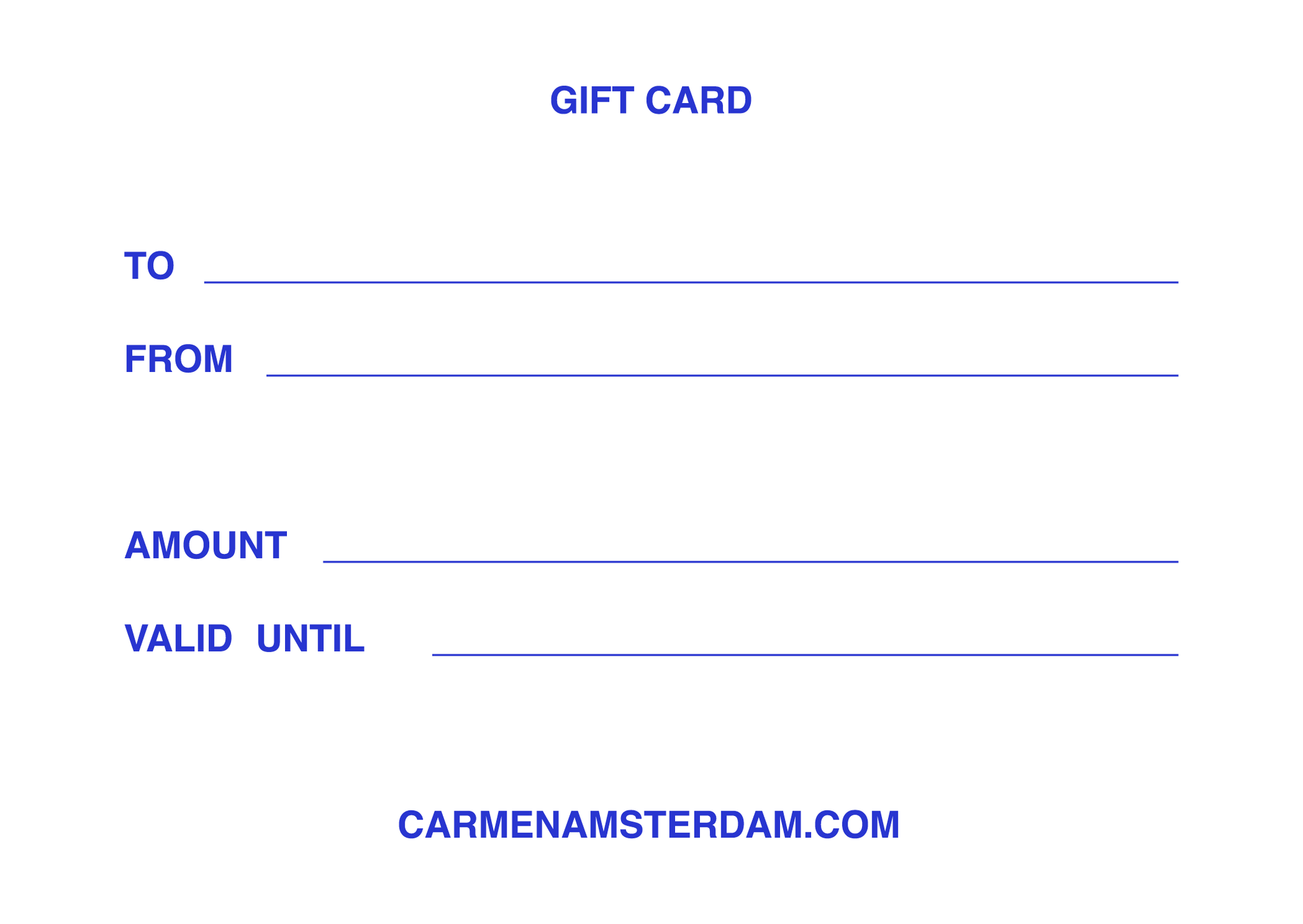 CARMEN Gift Card