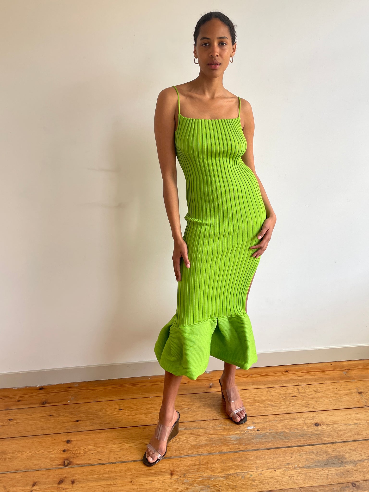 Emma Fishtail Dress, Apple Green
